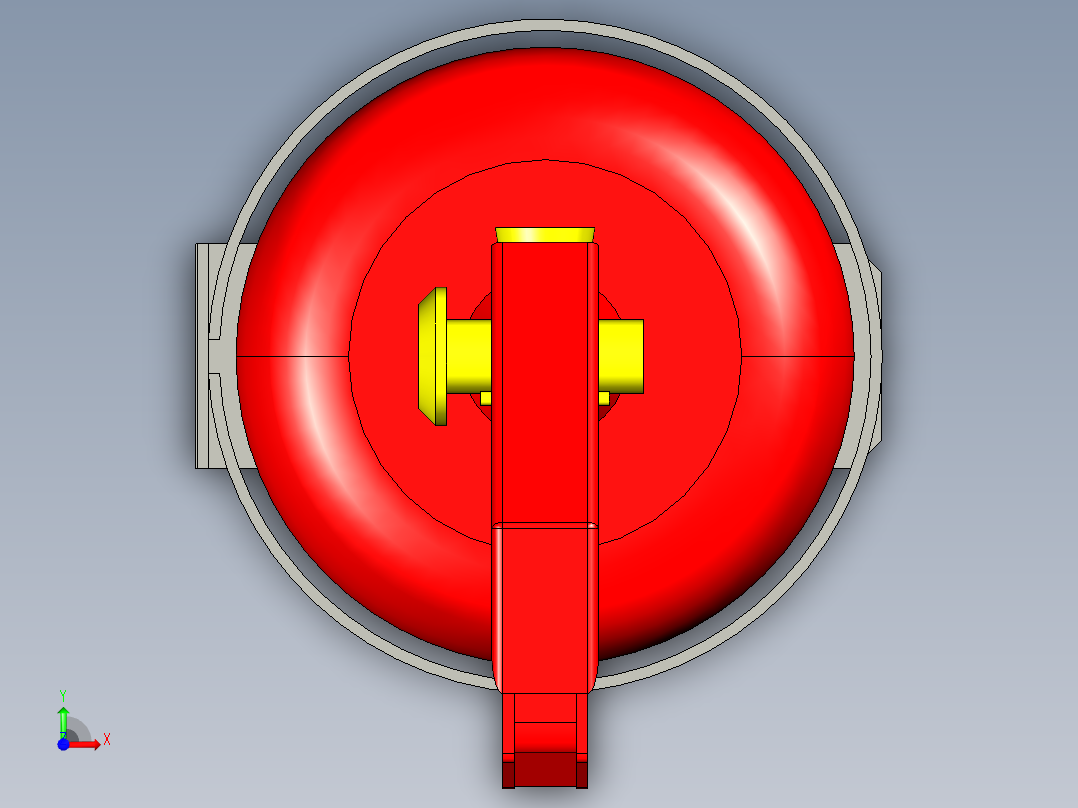 灭火器2公斤前视图