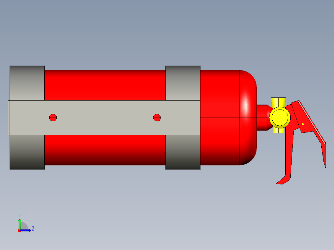 灭火器2公斤左视图