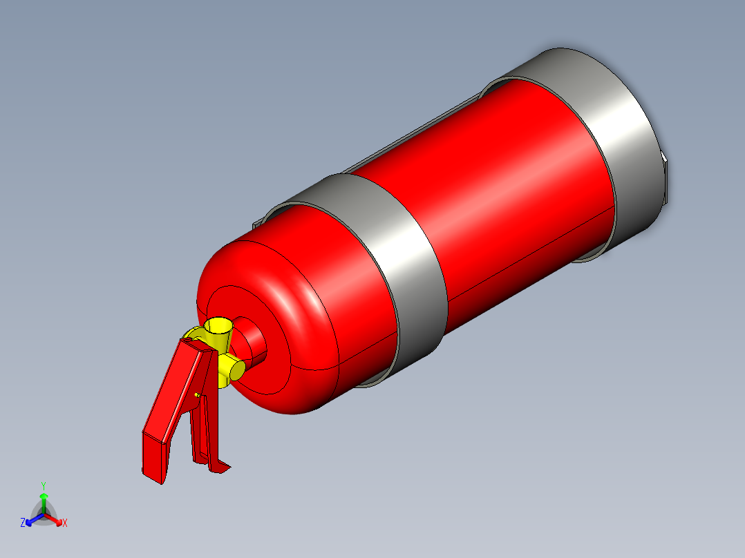 灭火器2公斤正等轴测图