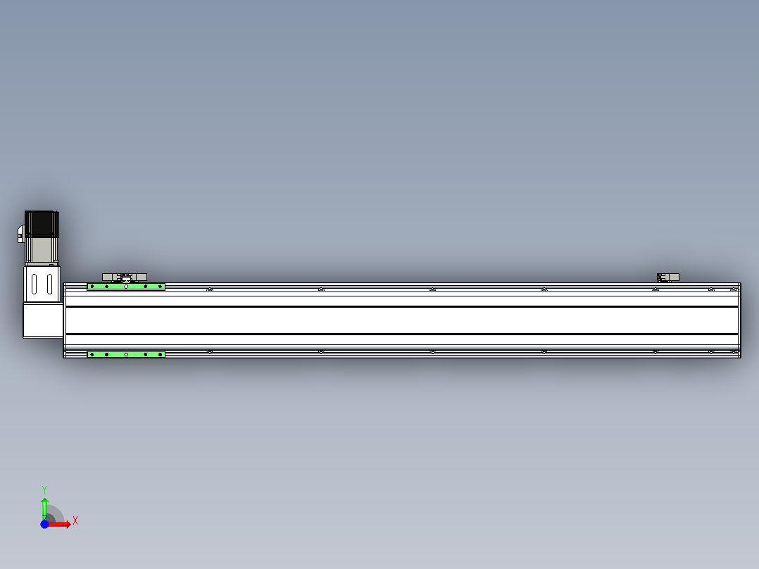 同步带滑台-半封闭B13-L90-S950-R-P40-D3前视图