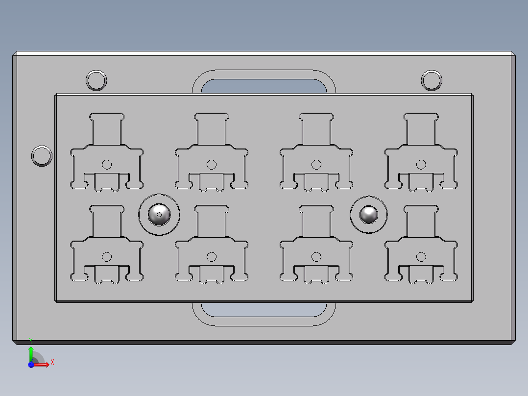 镭雕治具前视图