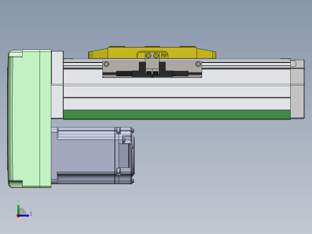 GTH内嵌丝杆全封闭GTH8-BM-400W左视图