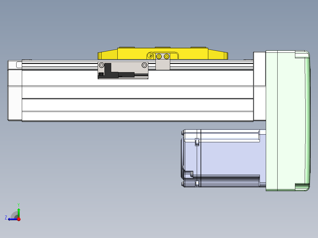 GTH内嵌丝杆全封闭GTH8-BM-400W右视图