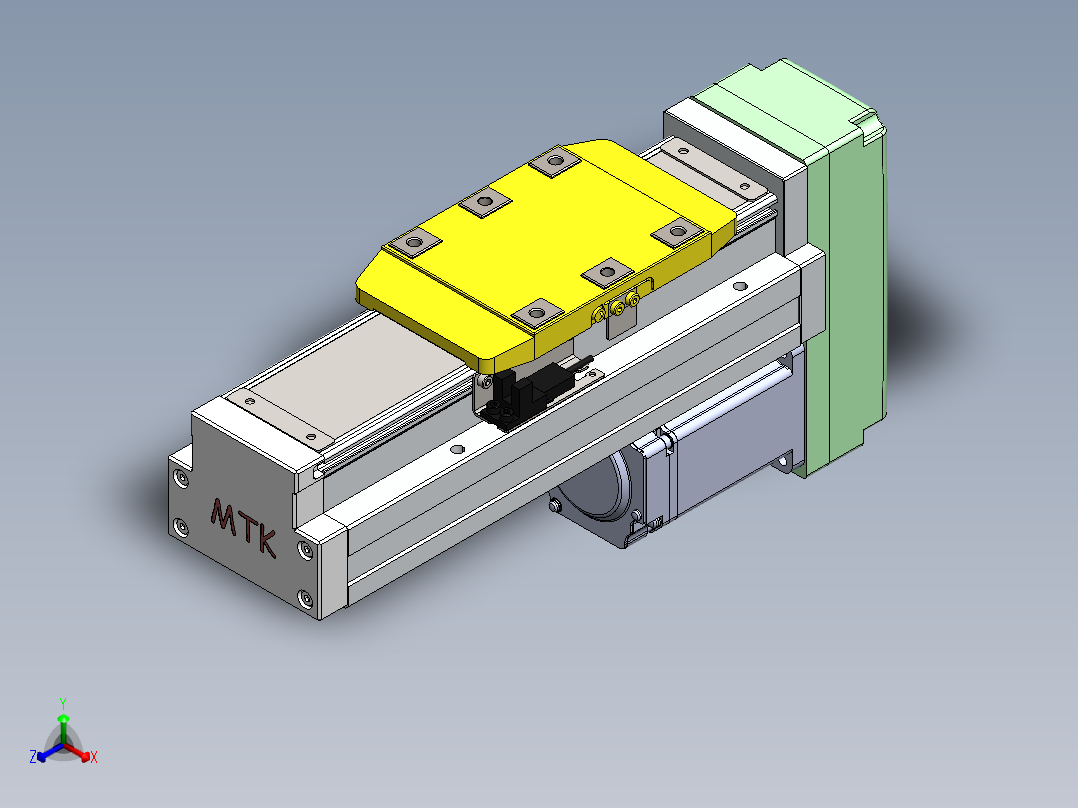 GTH内嵌丝杆全封闭GTH8-BM-400W正等轴测图