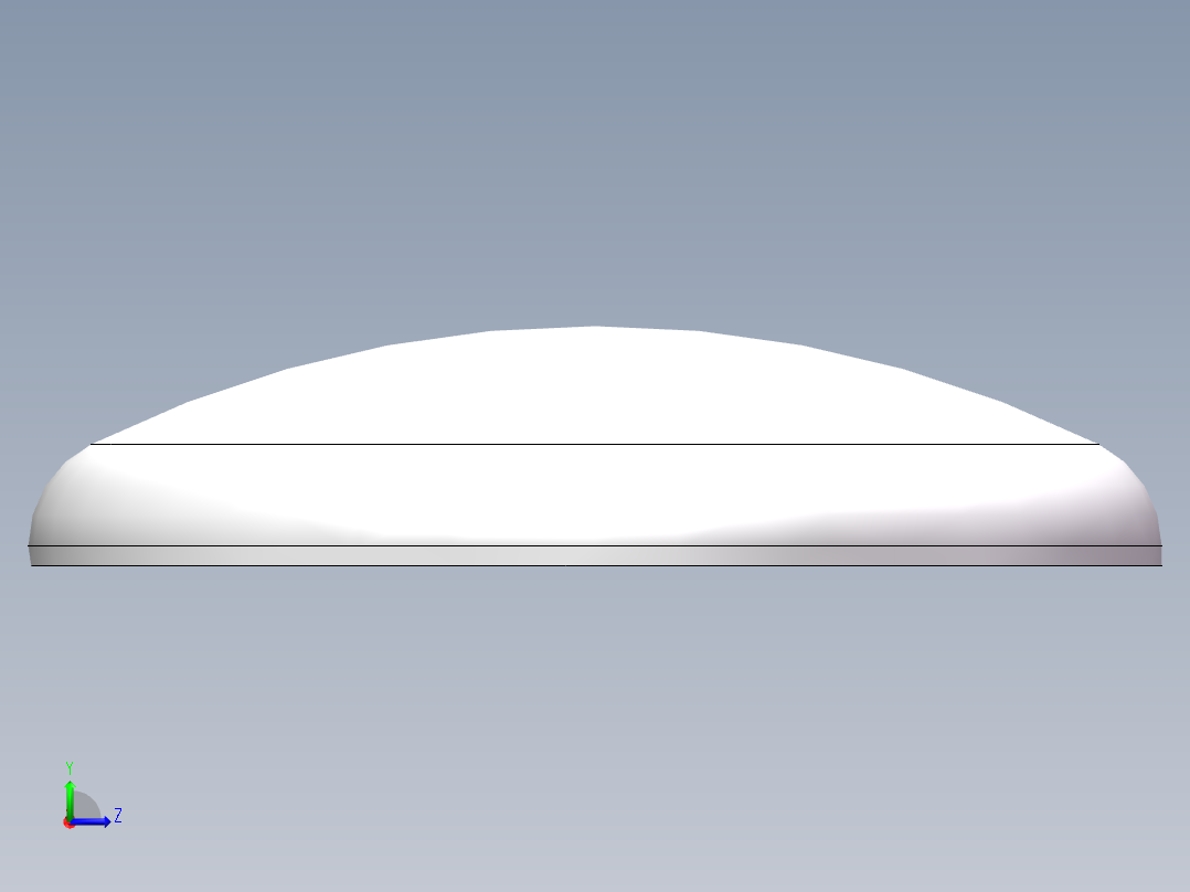 THB碟形封头DN1400左视图