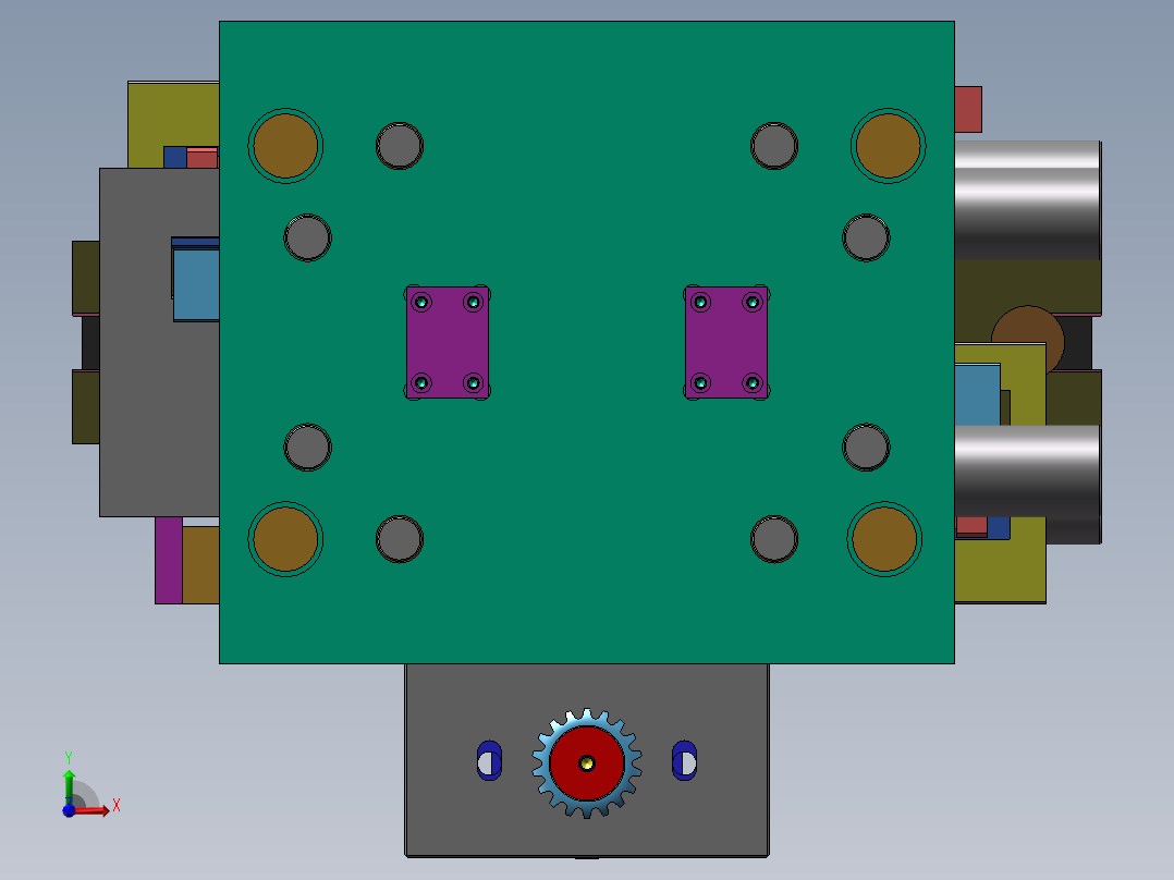 全3D螺纹模具前视图