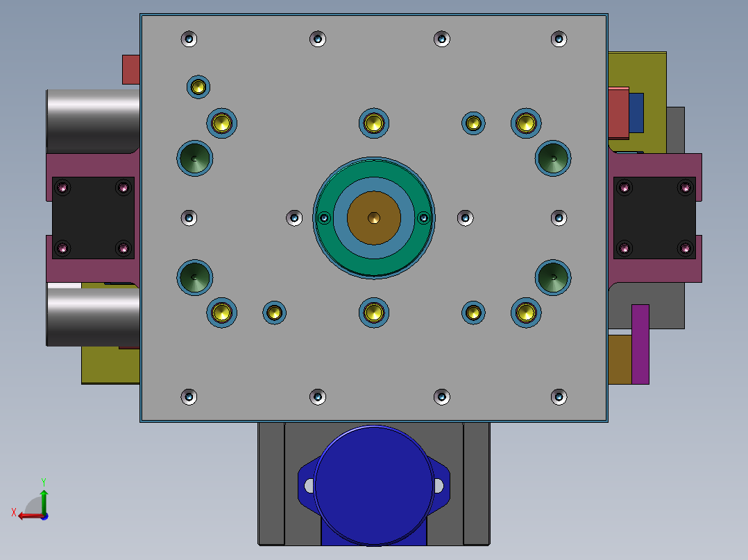 全3D螺纹模具后视图
