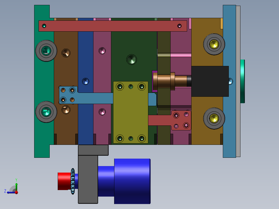 全3D螺纹模具右视图