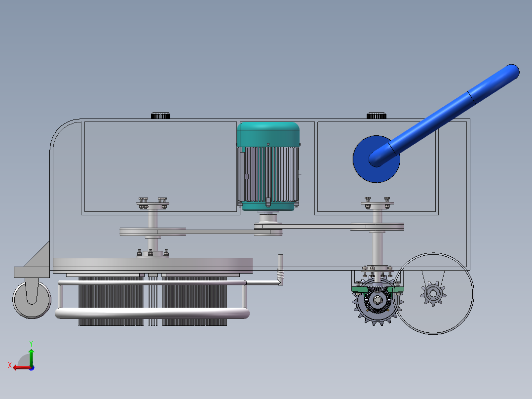 W1479-地毯清洗机设计【说明+7张CAD图+SW三维图】后视图