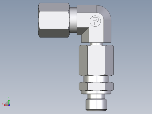卡套式工业通用硬管接头EO_Assembled_adjustable_standpipe_elbow_EVW06LM71后视缩略图