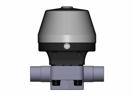 1DKMDCCP NC 气动隔膜阀，常闭，与男性的两端，用公制系列