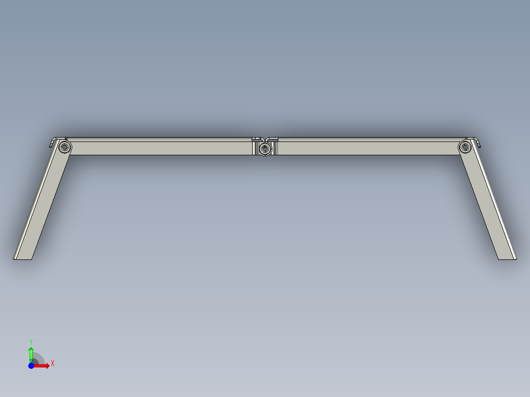 折叠式野营烤架前视图