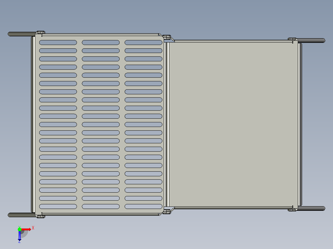 折叠式野营烤架俯视图
