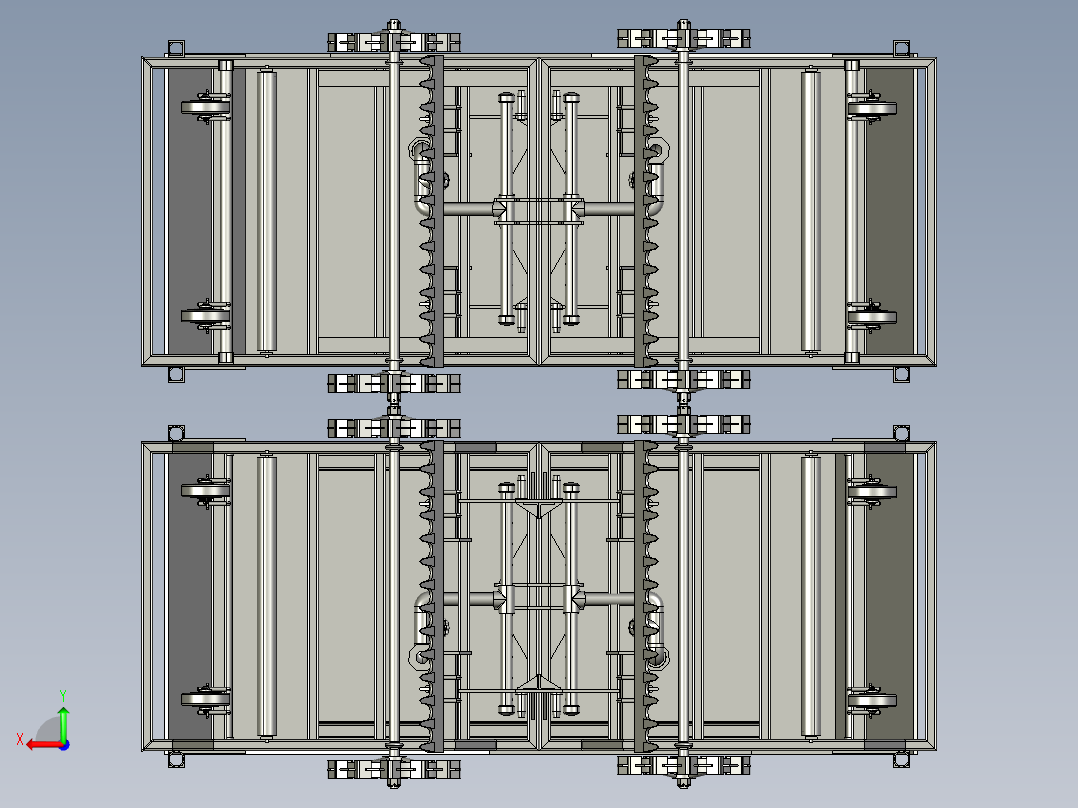 农田翻土机后视图