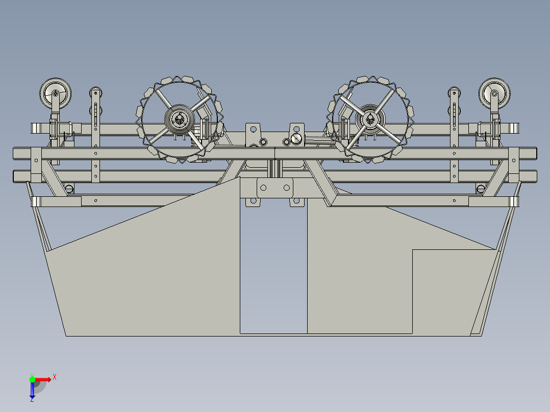 农田翻土机俯视图
