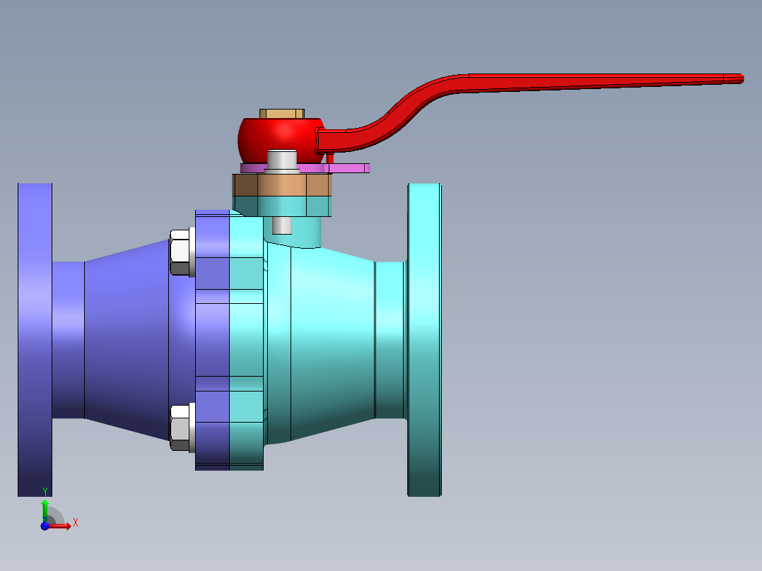水控制阀前视图
