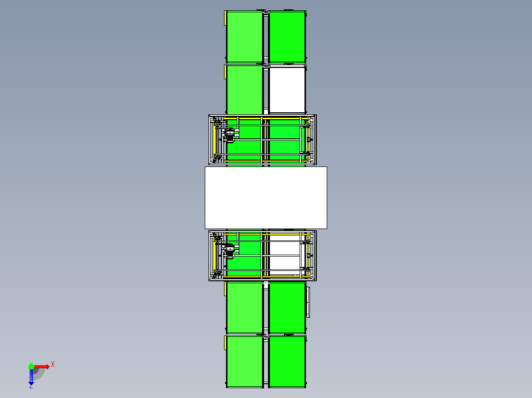 皮带提升机俯视图