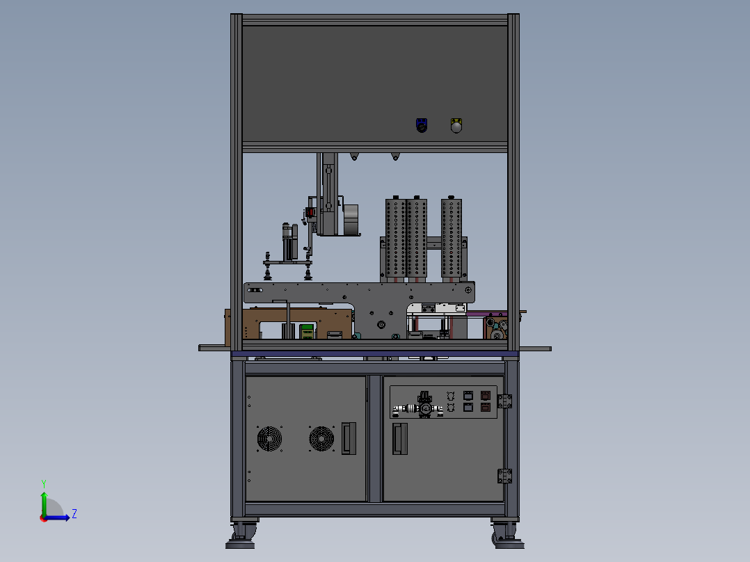 手机电池焊接设备左视图