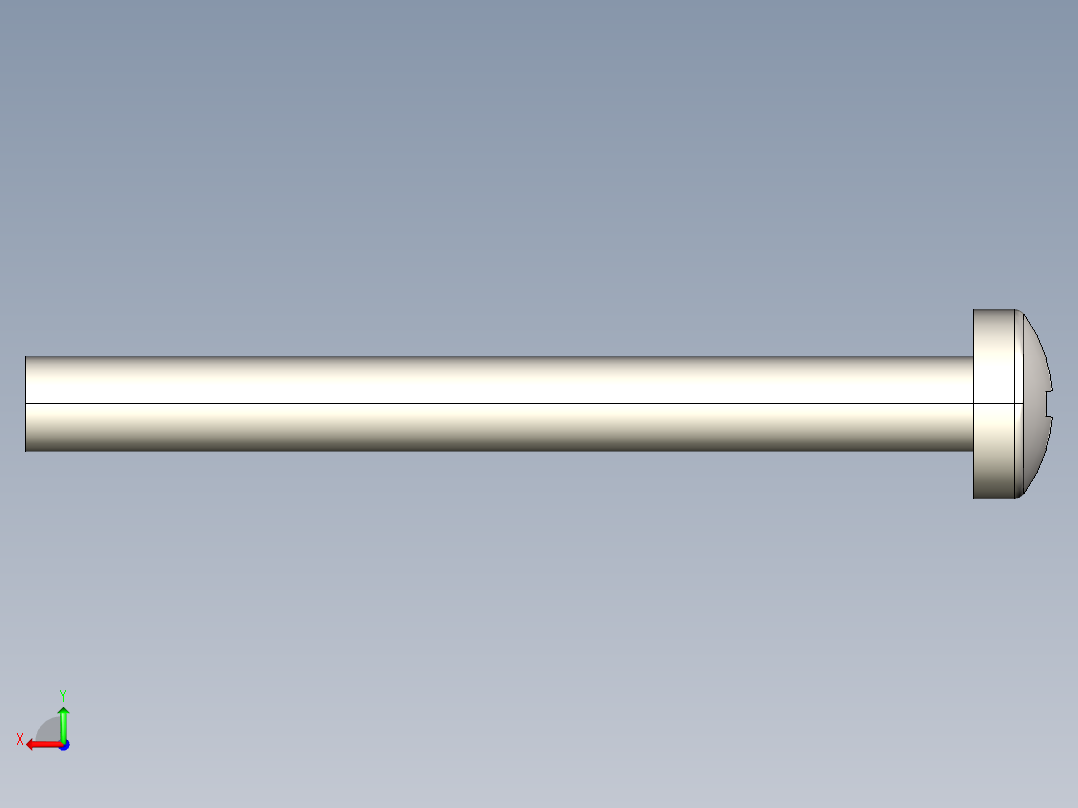 螺丝 M2.5 十字盘头-M2.5 x 25 Screw head.STEP后视图