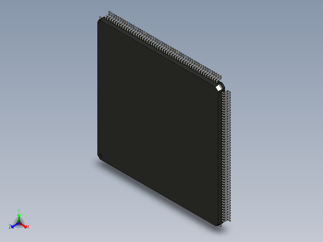 元器件3D封装LQFP208_FPT-208P-M0690正等轴测图