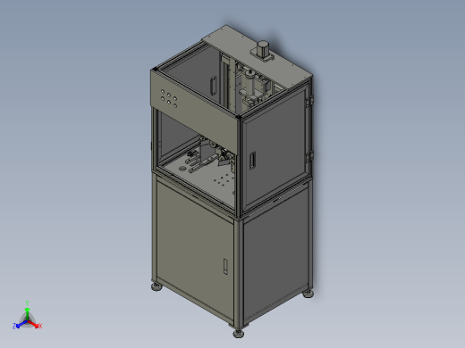 马达定子点胶机总装正等轴测缩略图