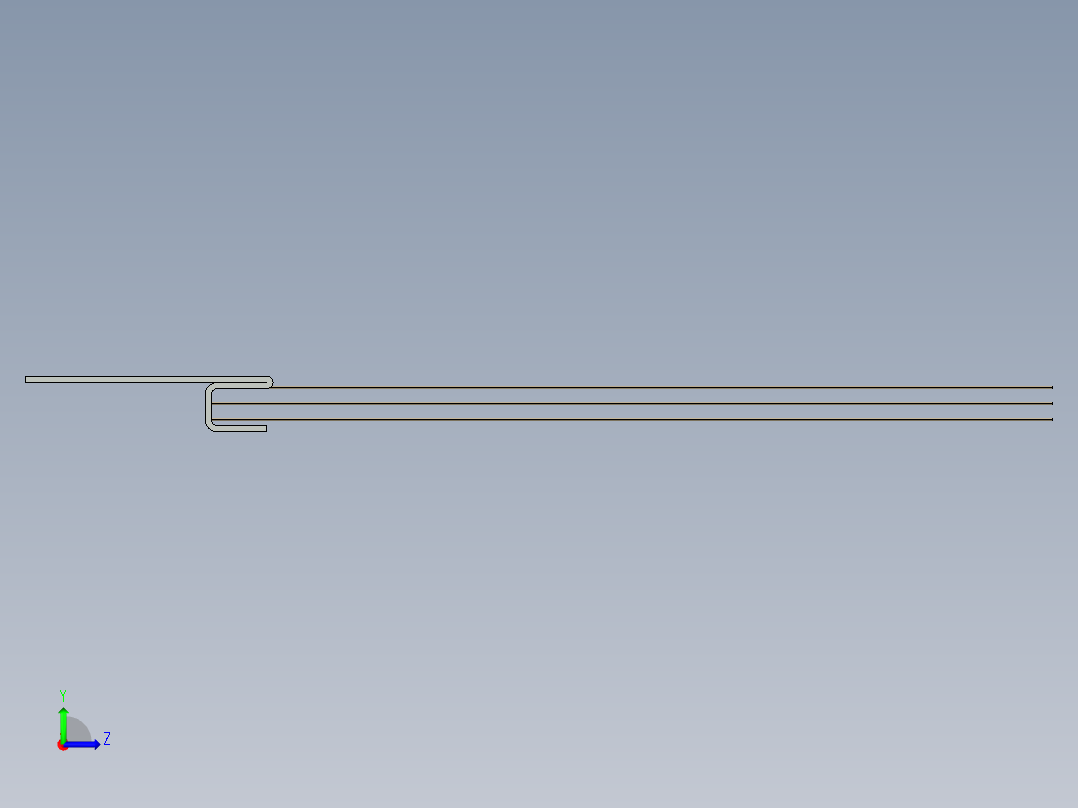 1721水带洗涤机PROE设计左视图