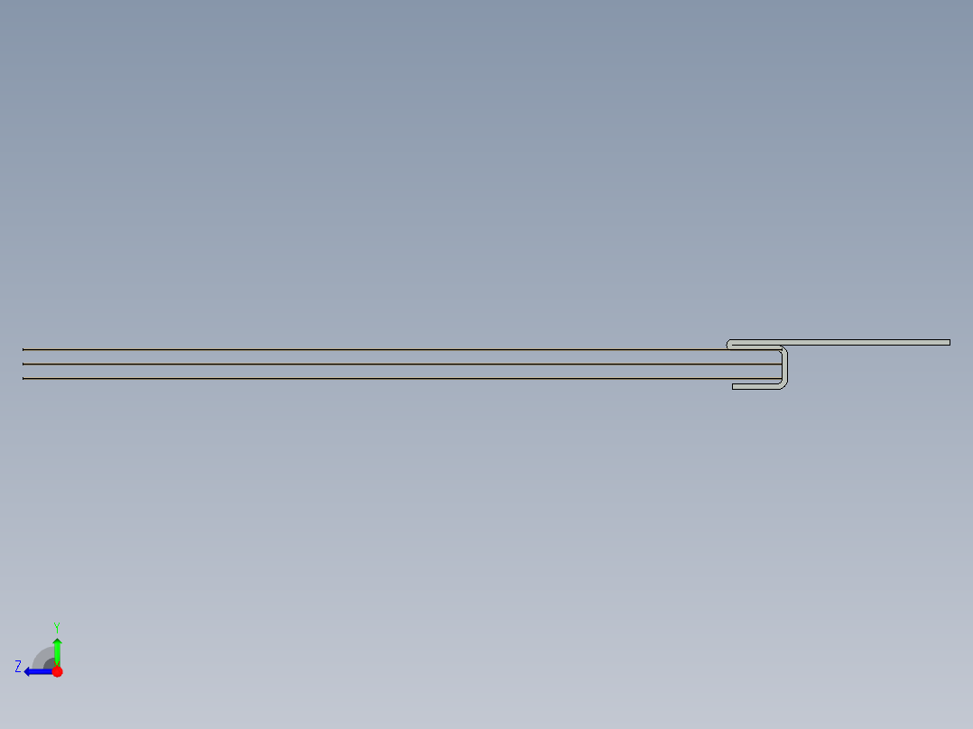 1721水带洗涤机PROE设计右视图