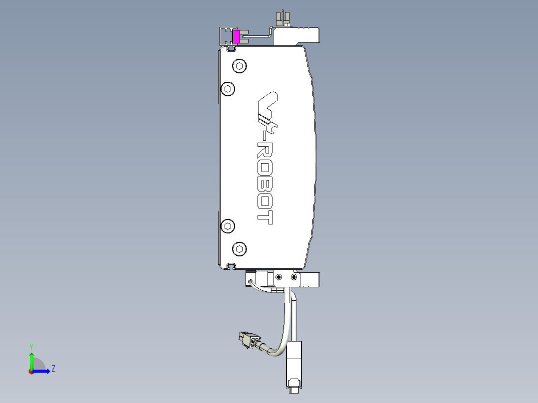威洛博VL系列直线电机模组-2VL22H1-S600左视图