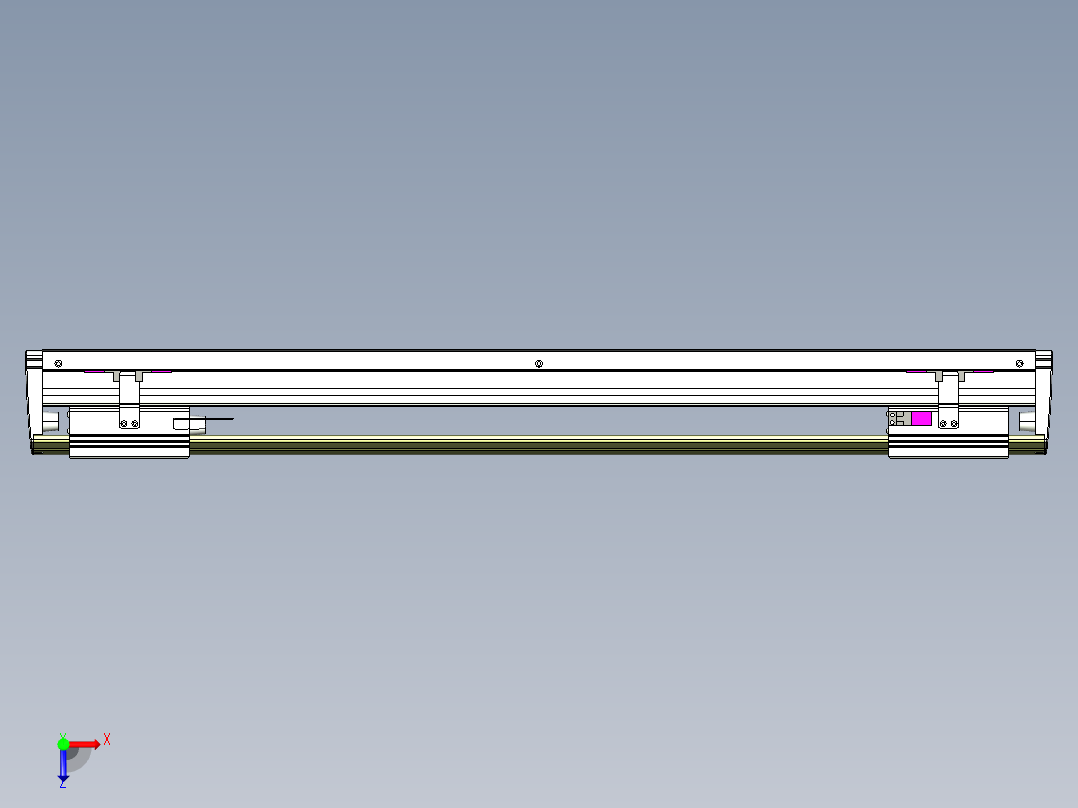 威洛博VL系列直线电机模组-2VL22H1-S600俯视图