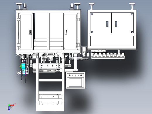 SATA7+6PIN自动检测包装机sw18可编辑俯视缩略图