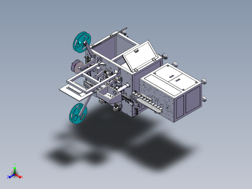 SATA7+6PIN自动检测包装机sw18可编辑正等轴测缩略图