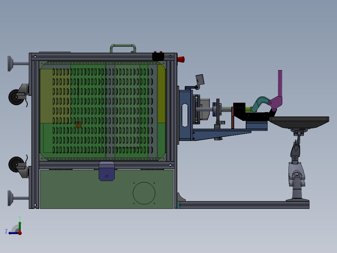 汽车功放盒手动检测设备sw20可编辑右视图