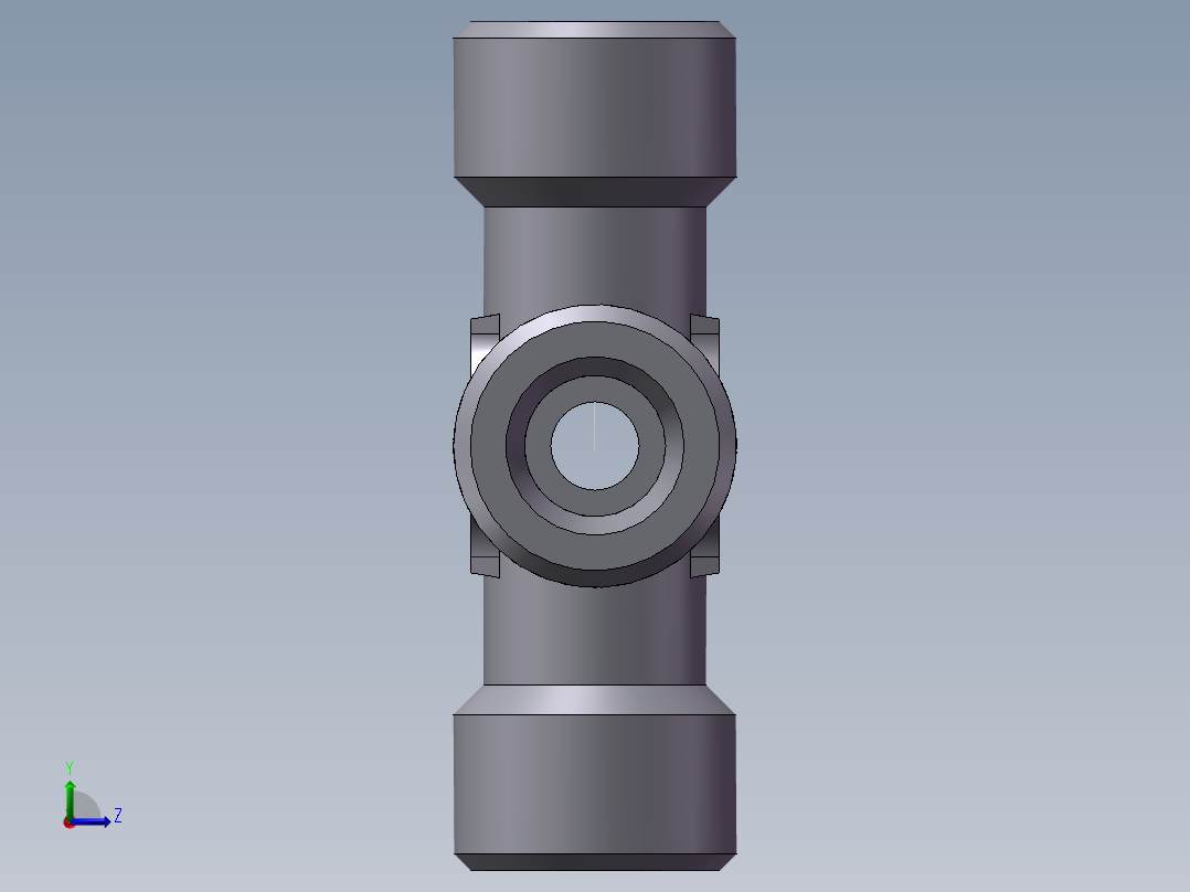 XC+XD 四通接头、XD-16左视图