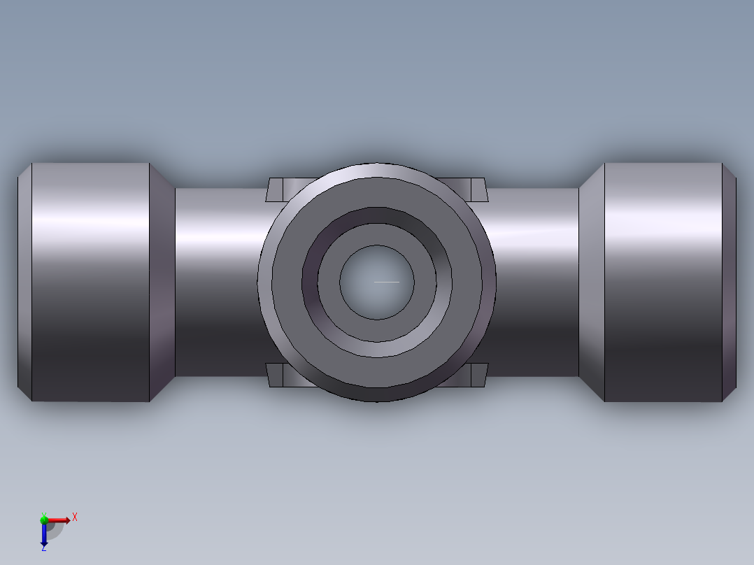 XC+XD 四通接头、XD-16俯视图