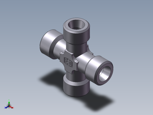 XC+XD 四通接头、XD-16正等轴测缩略图