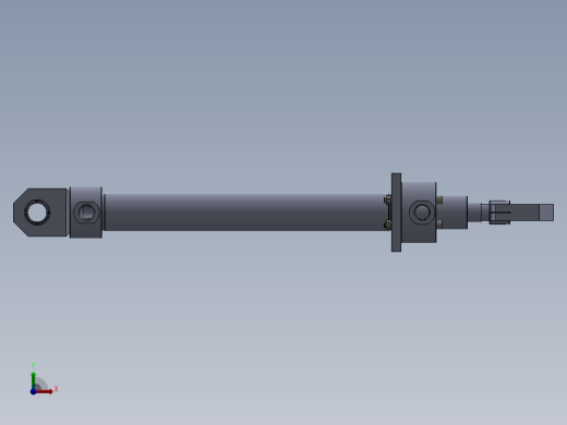磨床型液压缸（带前法兰固定） 63x40x600mm前视缩略图