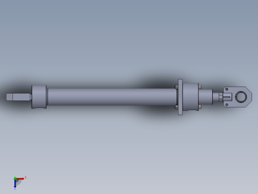 磨床型液压缸（带前法兰固定） 63x40x600mm俯视缩略图