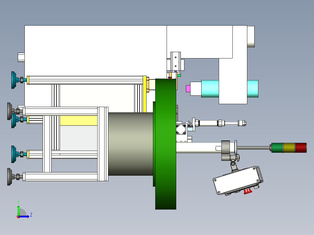 内六角钢印方案左视图