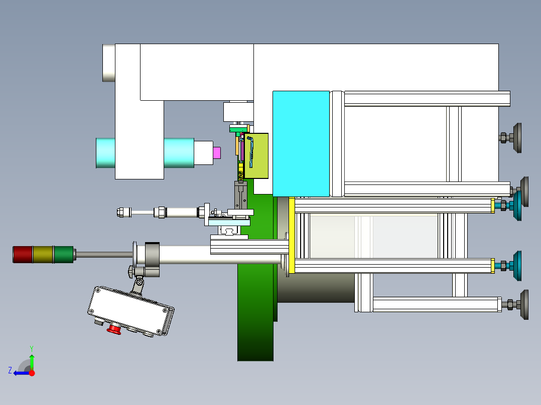 内六角钢印方案右视图