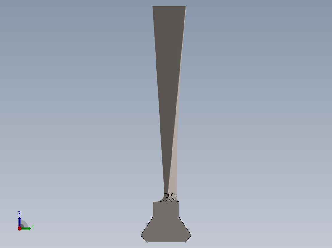 A0003006-第五级压气机转子叶片 – 翼型截面前视图