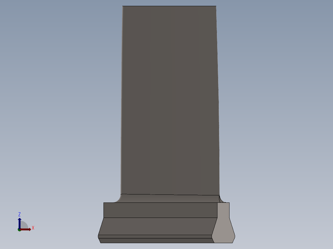 A0003006-第五级压气机转子叶片 – 翼型截面左视图