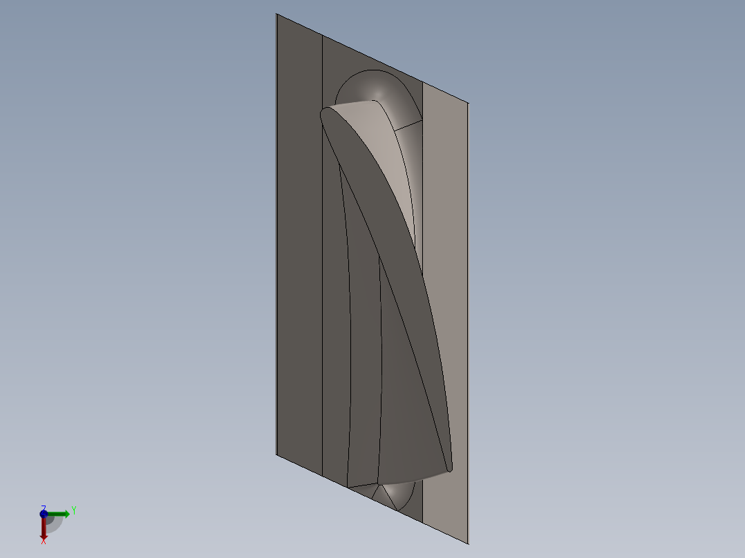 A0003006-第五级压气机转子叶片 – 翼型截面俯视图