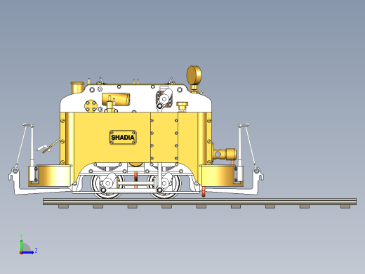 火车机车列车guinness-locomotive-1833-模型格式为 stp左视缩略图