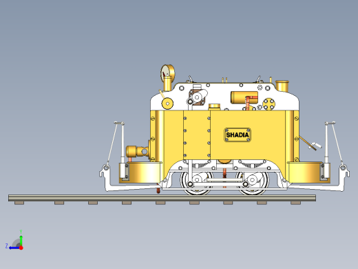 火车机车列车guinness-locomotive-1833-模型格式为 stp右视缩略图