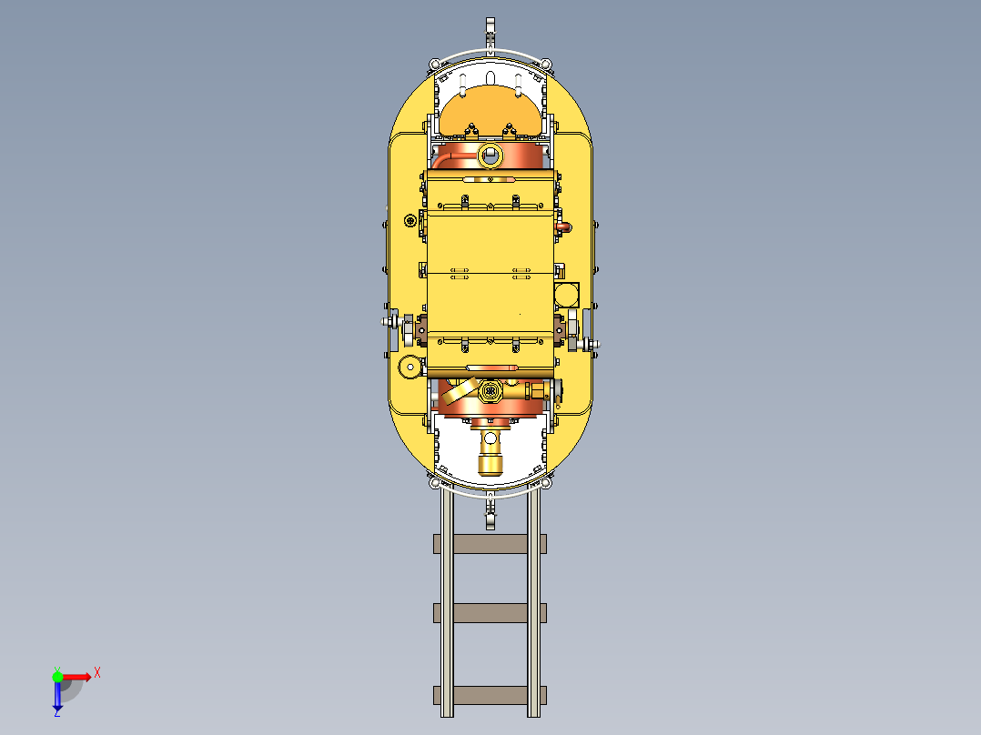 火车机车列车guinness-locomotive-1833-模型格式为 stp俯视图