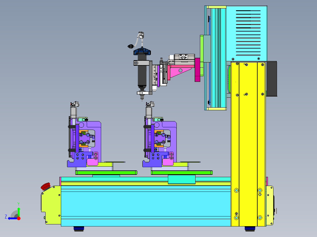 一套三轴桌上型自动点胶机图纸