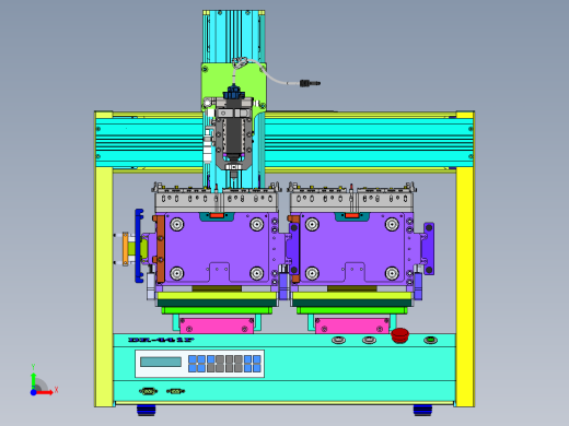 一套三轴桌上型自动点胶机图纸前视缩略图