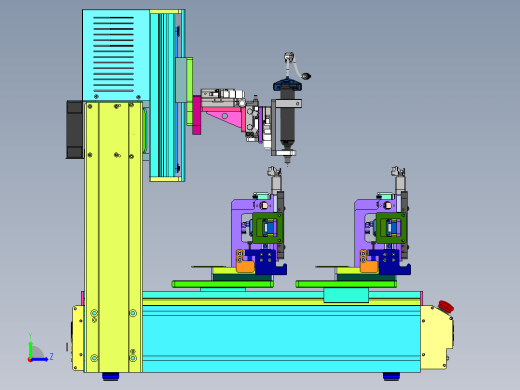 一套三轴桌上型自动点胶机图纸左视缩略图