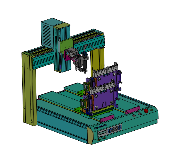 一套三轴桌上型自动点胶机图纸