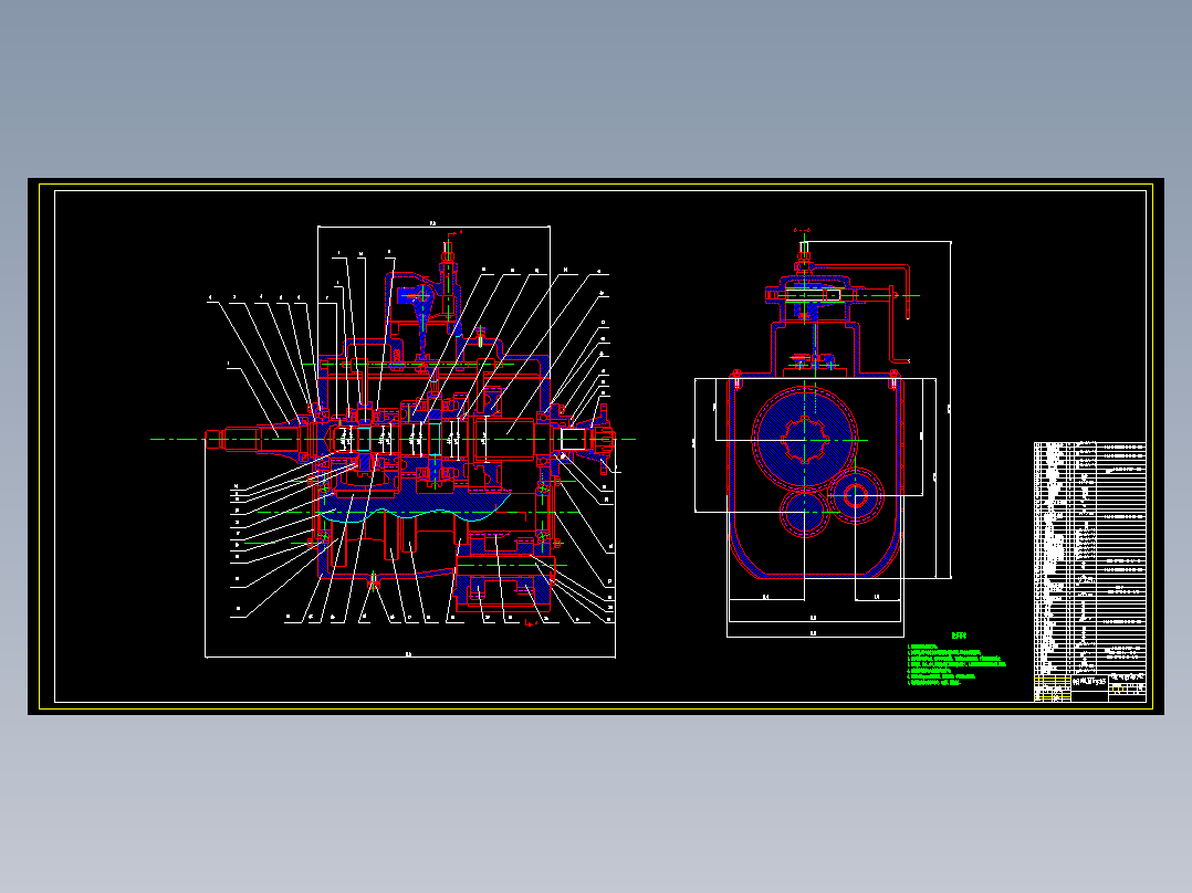 五挡变速器装配图